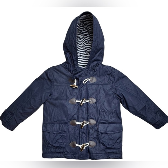 Hanna Andersson Other - Hanna Andersson Hooded Water Resistant Jacket Girls 5 Navy Nautical Coat